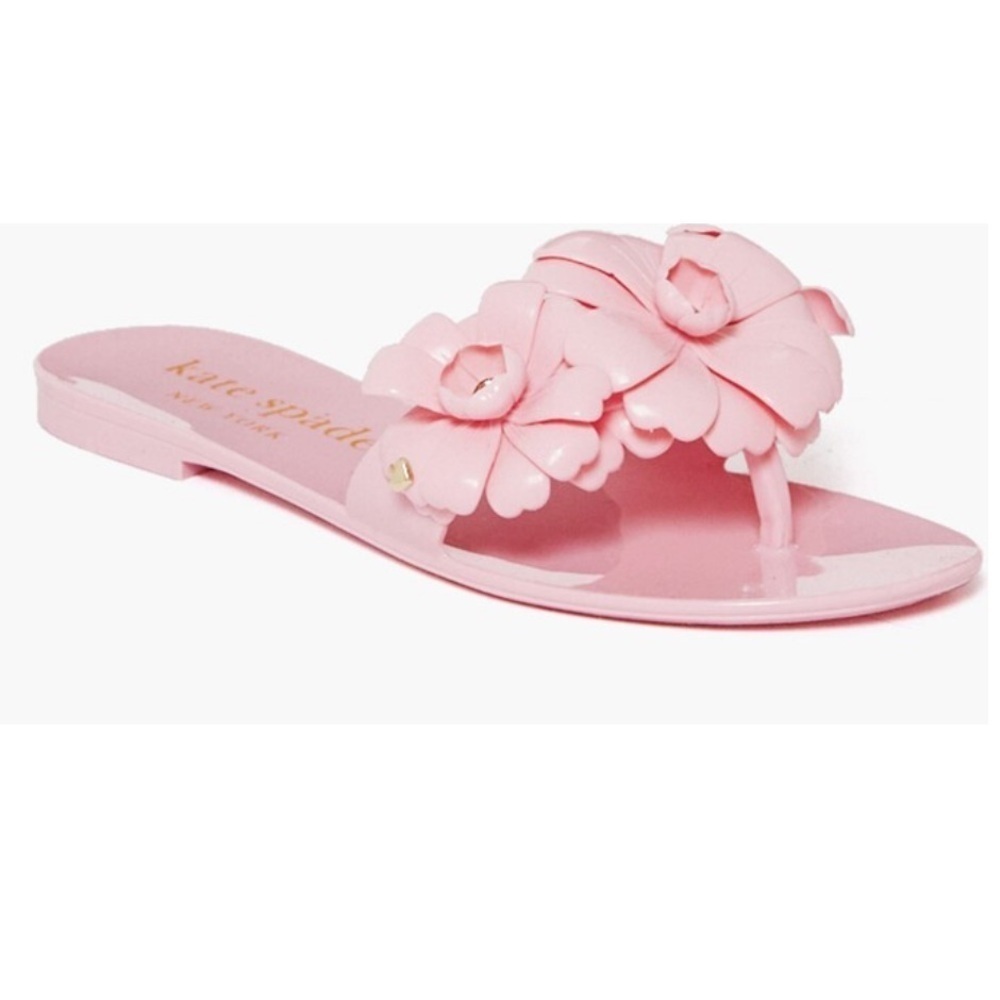 Kate Spade Jaylee Slide floral jelly sandals pvc pink flower slides 6
